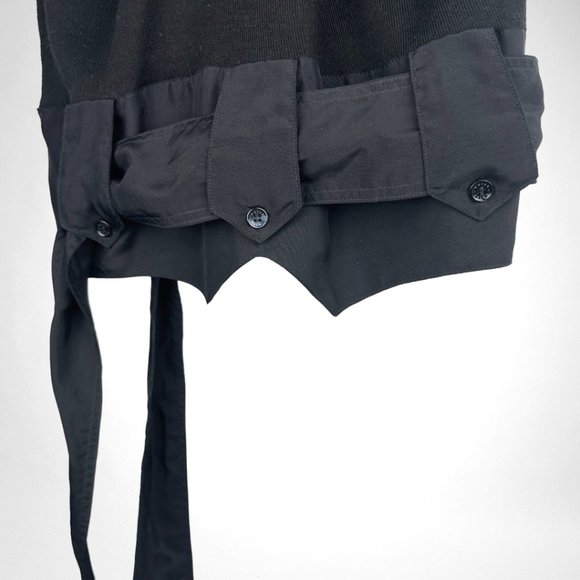 Chloé Jersey/Silk Tie Waist Racerback Tank - Picture 4 of 9